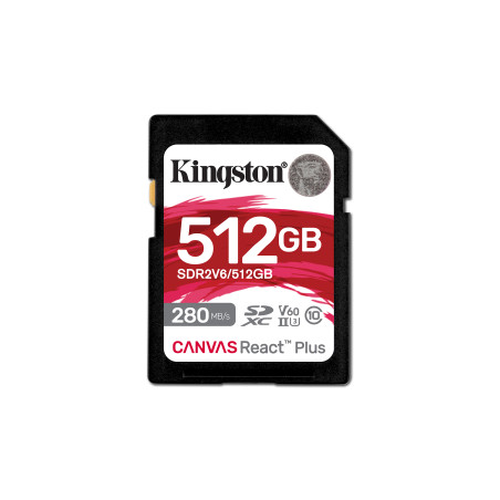 Kingston Canvas React Plus/SDHC/512 GB/UHS-II U3 / Class 10