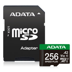 Adata Speed Plus/Micro SDXC/256GB/UHS-I U3 / Class 10/+ Adaptér