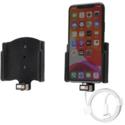 Brodit držiak do auta na Apple iPhone 11 Pro v zamate, bez búzdra, s priechodkou pre Lightning kábel