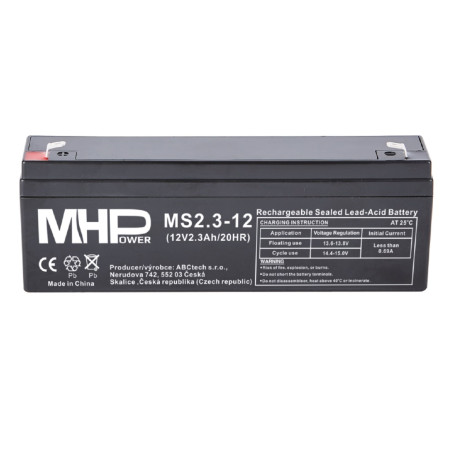 MHPower MS2.3-12 olovený akumulátor AGM 12V/2.3Ah,