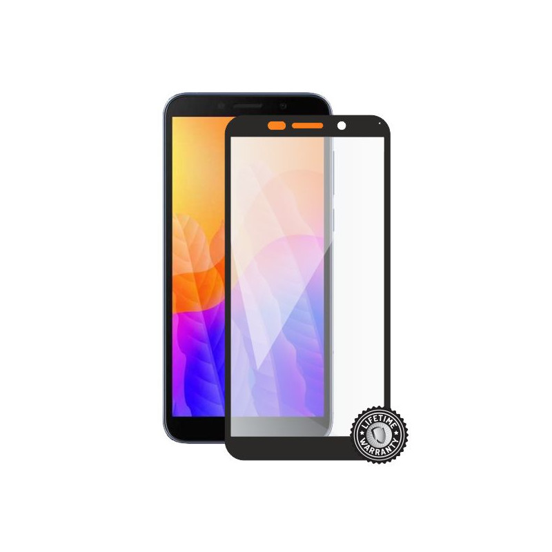 Screenshield HUAWEI Y5p (2020) Tempered Glass protection (full COVER black)