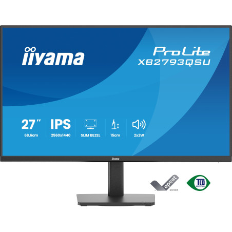 iiyama ProLite/XB2793QSU-B1/27''/IPS/QHD/75Hz/1ms/Čierna/3R