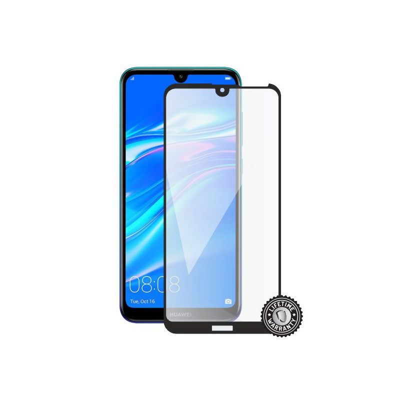 Screenshield HUAWEI Y7 (2019) Tempered Glass protection (full COVER black)
