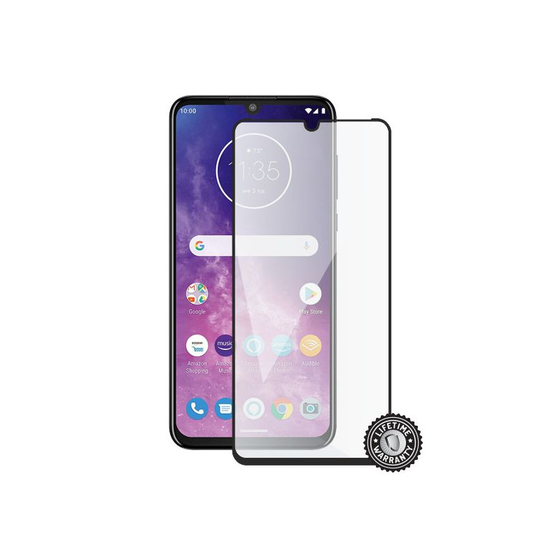 Screenshield MOTOROLA One Zoom XT2010 Tempered Glass protection (full COVER black)