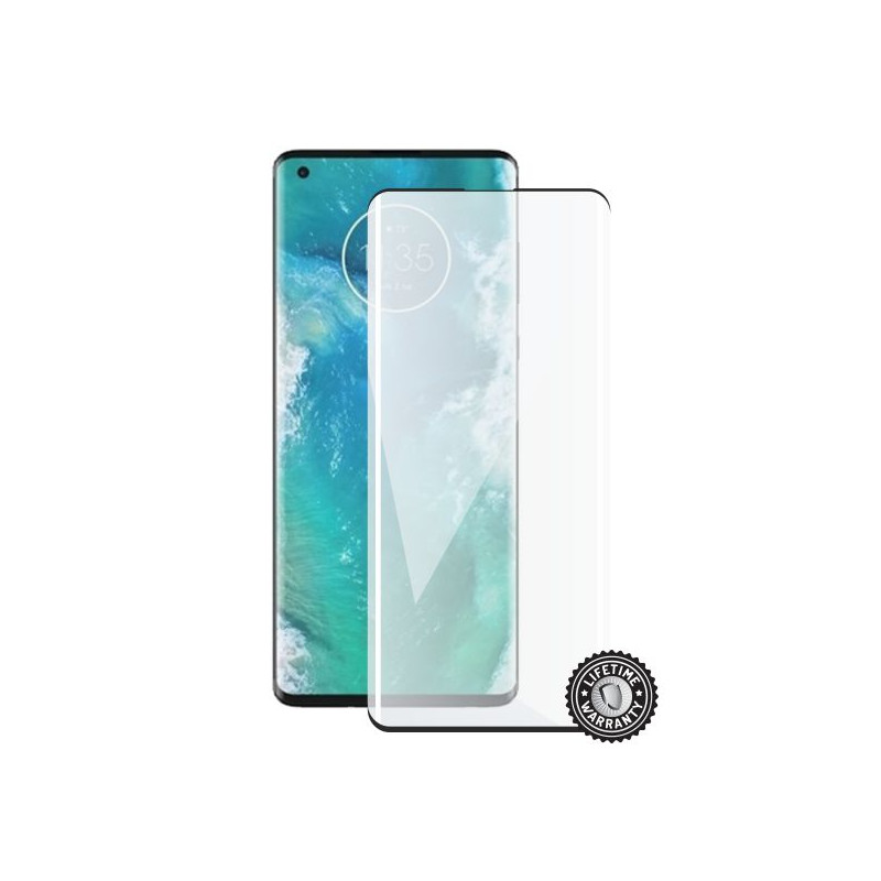 Screenshield MOTOROLA Edge+ XT2061 Tempered Glass protection (full COVER black)