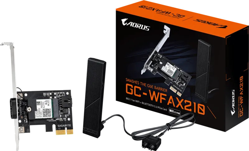 GIGABYTE PCI-E Wifi+BT 2400MBps 6E AX210 EZ-Plug