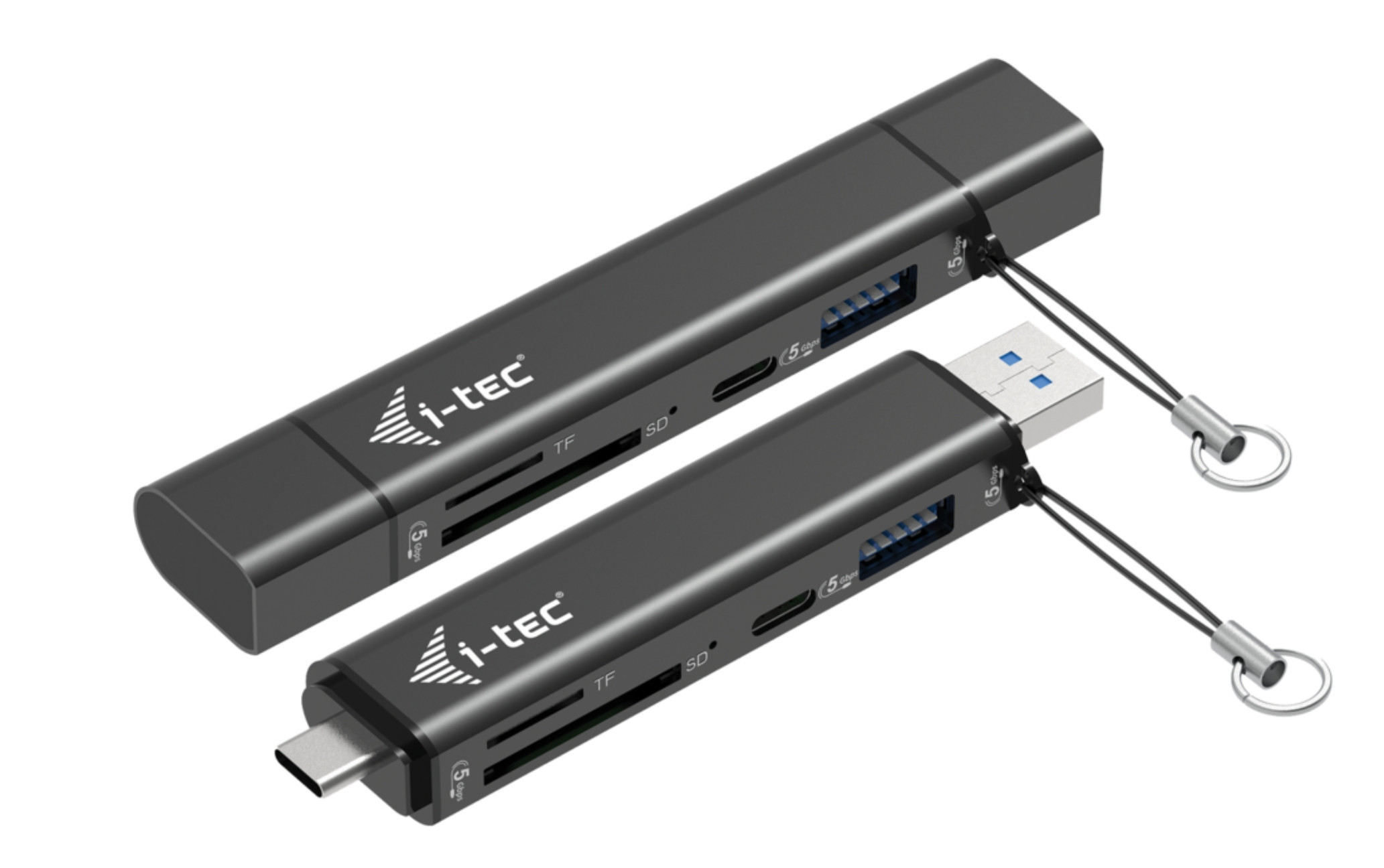 i-tec USB-C/USB-A Dongle SD/microSD karta reader + 2x USB port (1x USB-A, 1x USB-C)