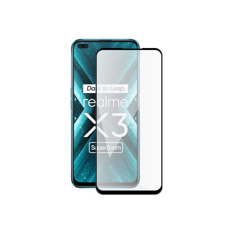 Screenshield REALME X3 SuperZoom (full COVER black) Tempered Glass Protection