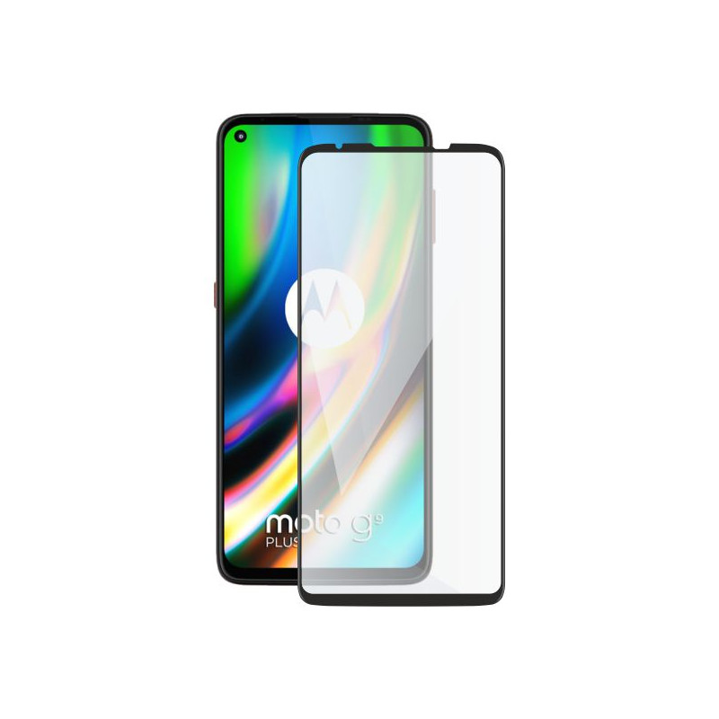 Screenshield Motoroll Moto G9 Plus XT2087 (full COVER black) Tempered Glass Protection