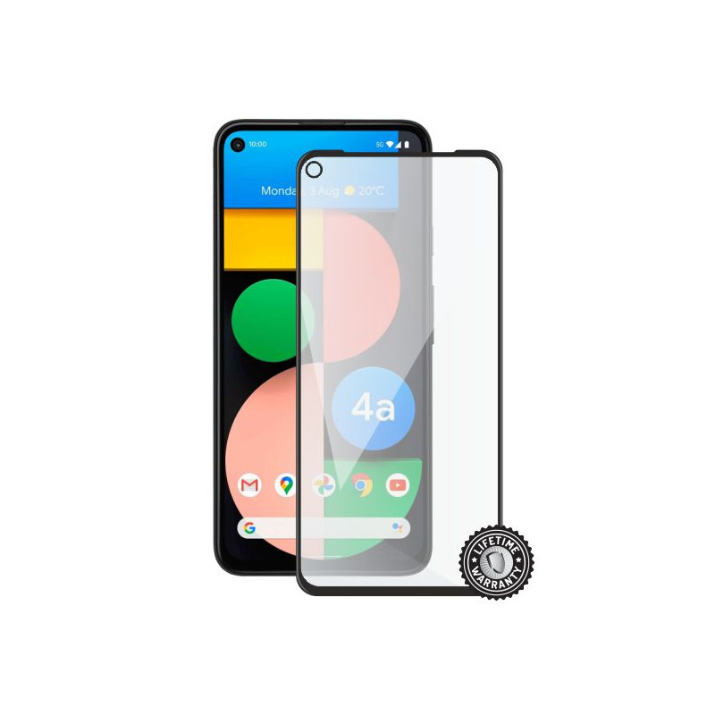 Screenshield GOOGLE Pixel 4a 5G (full COVER black) Tempered Glass Protection