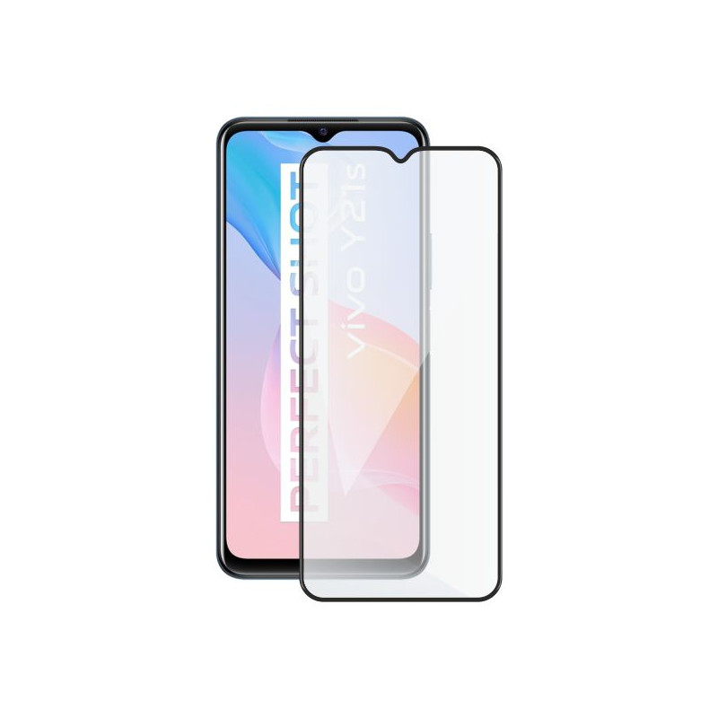 Screenshield VIVO Y21S (full COVER black) Tempered Glass Protection