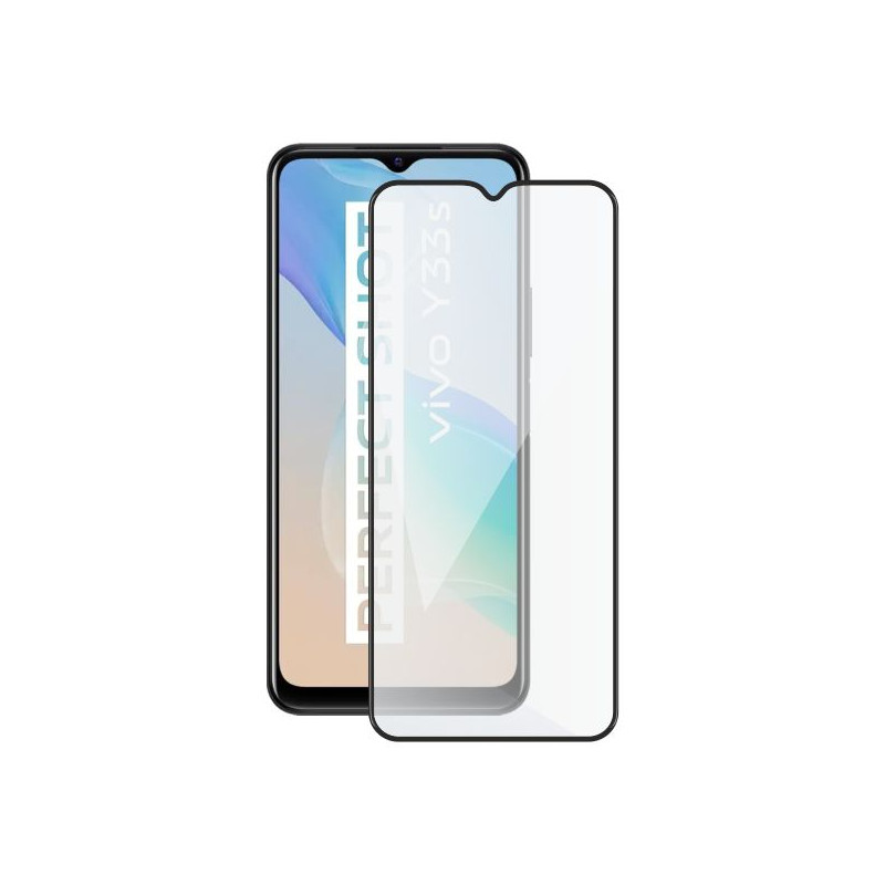Screenshield VIVO Y33S (full COVER black) Tempered Glass Protection