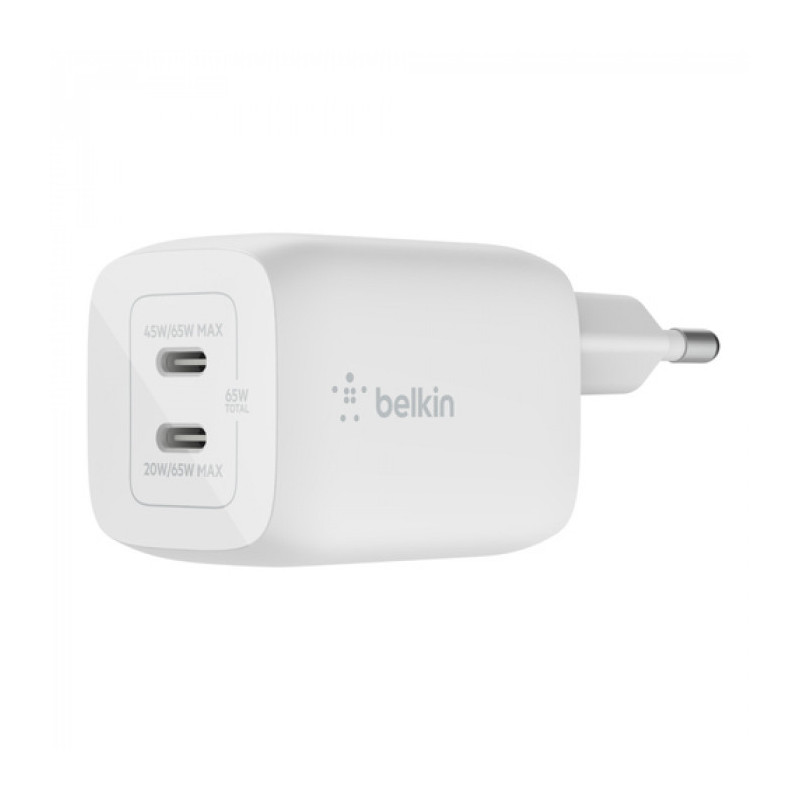 Belkin 65W dual napájací adaptér biely