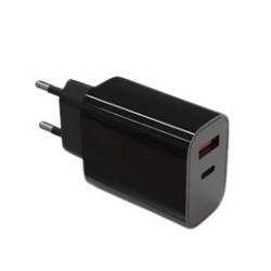 TB Touch USB-C + USB-A čierna nabíjačka