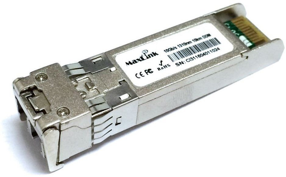 MaxLink 10G SFP+ optický modul, vonkajší -40°C, SM, 1310nm, 10km, 2x LC konektor, DDM
