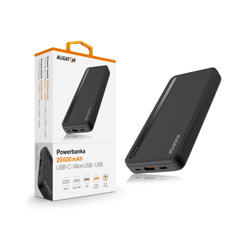 ALIGATOR PBAL2050 20 000mAh 20W čierna