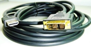 Kabel HDMI-DVI 1,8m, M/M stín, pozlátené kontakty 13