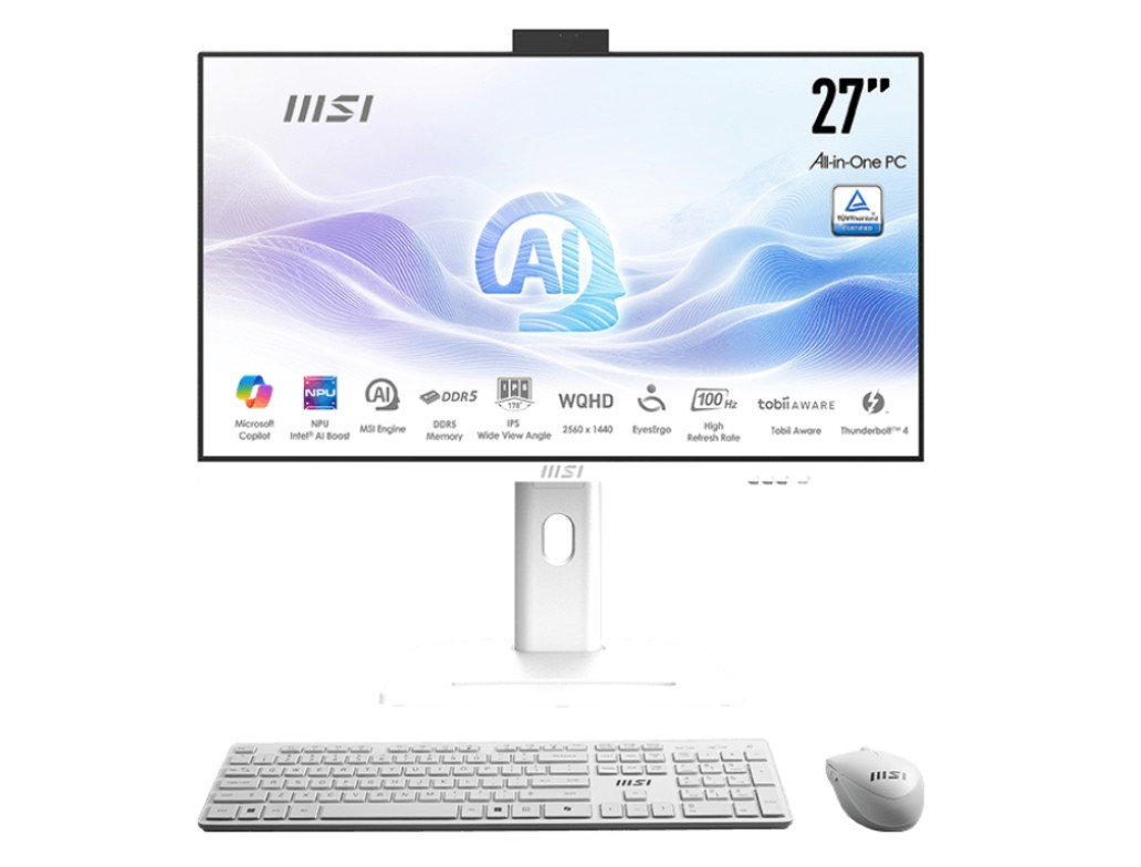 MSI Modern/AM273QP AI 1UM-402EU/27''/QHD/U5-125H/16GB/512GB/Intel int/W11H/Biela/3R