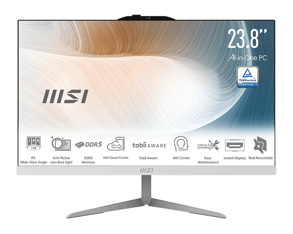 MSI Modern/AM242 1M-2297EU/23,8''/FHD/5-120U/16GB/512GB/Intel int/W11H/Biela/3R