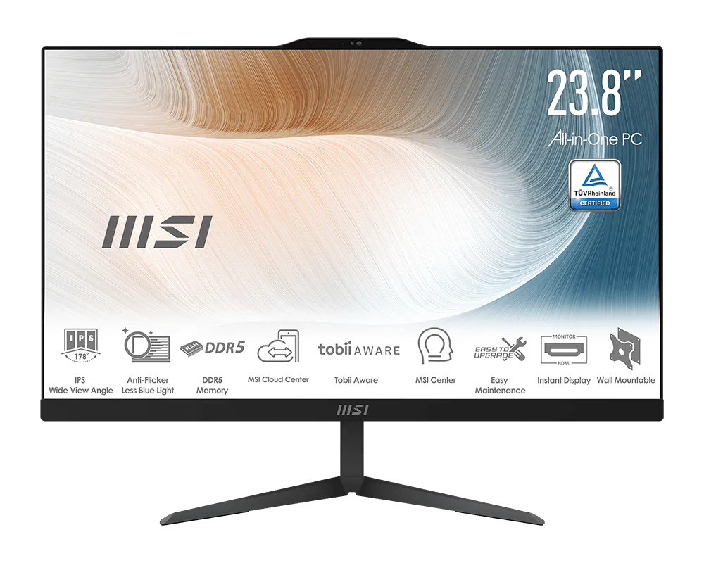 MSI Modern/AM242 1M-2298EU/23,8''/FHD/3-100U/8GB/512GB/Intel int/W11H/Čierna/3R