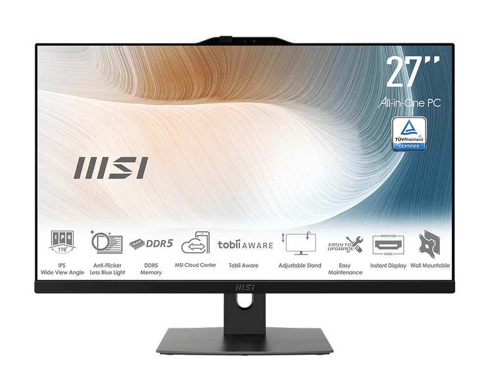 MSI Modern/AM272P 1M-855EU/27''/FHD/5-120U/16GB/512GB/Intel int/W11P/Čierna/3R
