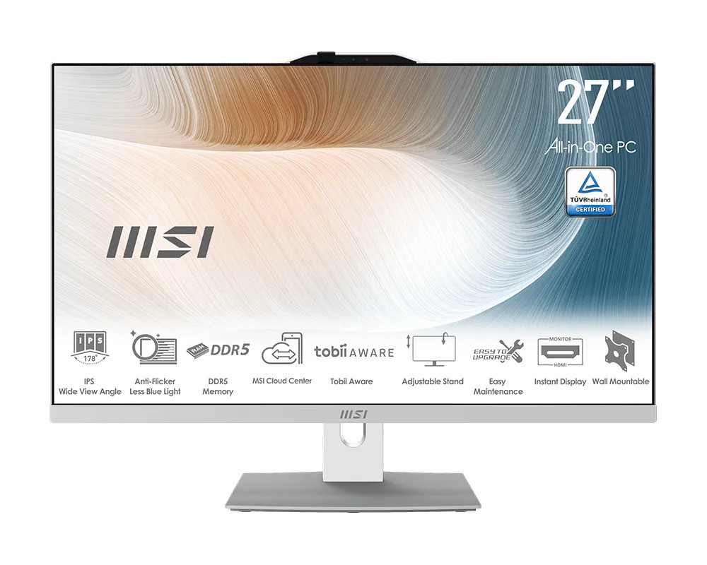 MSI Modern/AM272P 1M-1402EU/27''/FHD/5-120U/16GB/512GB/Intel int/W11H/Biela/3R