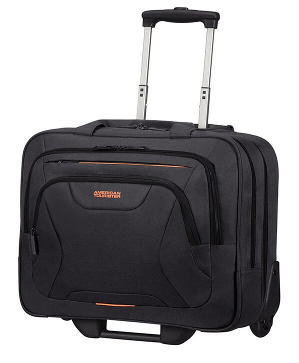 American Tourister AT WORK ROLLING TOTE 15.6'' Black/Orange
