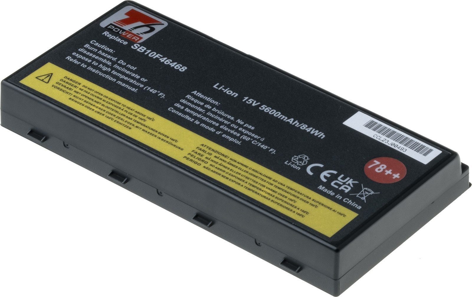 Batérie T6 Power Lenovo ThinkPad P70, ThinkPad P71, 5600mAh, 84Wh, 8cell