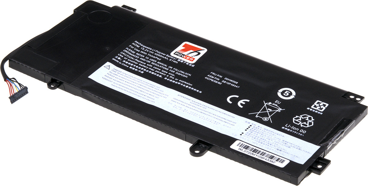 Batérie T6 Power Lenovo ThinkPad Yoga 15 séria, S5 Yoga 15, 4000mAh, 61Wh, 4cell, Li-Pol