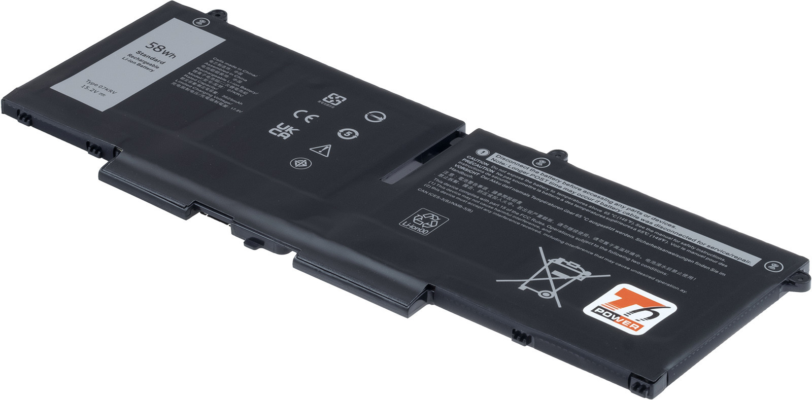 Batérie T6 Power Dell Latitude 5330, 5430, 5530, 7330, 7430, 7530, 3815mAh, 58Wh, 4cell, Li-pol