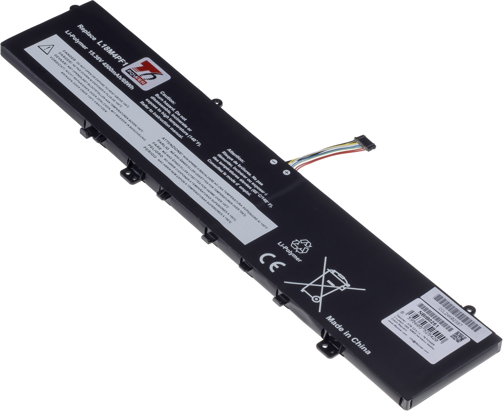 Batérie T6 Power pre Lenovo Yoga C940-15IRH, Yoga 9-15IMH5, 4500mAh, 69Wh, 4cell, Li-Pol
