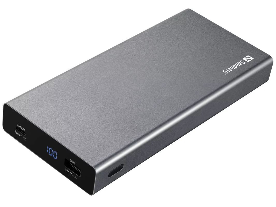 Sandberg Powerbank USB-C PD 100W, 20000 mAh, čierna