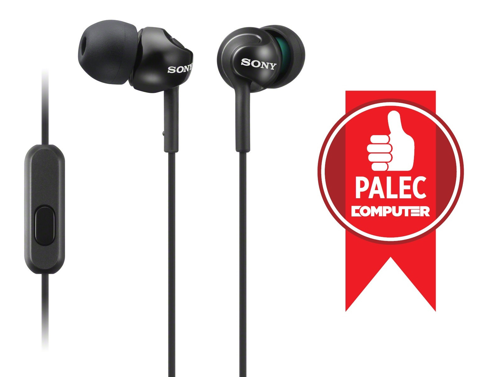 SONY sluchátka MDR-EX110AP, handsfree, čierne