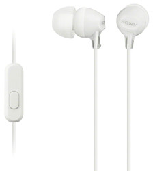 SONY sluchátka MDR-EX15AP, handsfree, biele