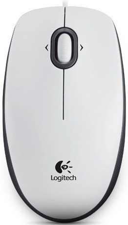 Logitech B100/Kancelárska/Optická/800 DPI/Drôtová USB/Biela