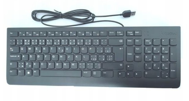 Lenovo Essential Wired Keyboard/Drôtové USB-A/CZ/SK/Čierna