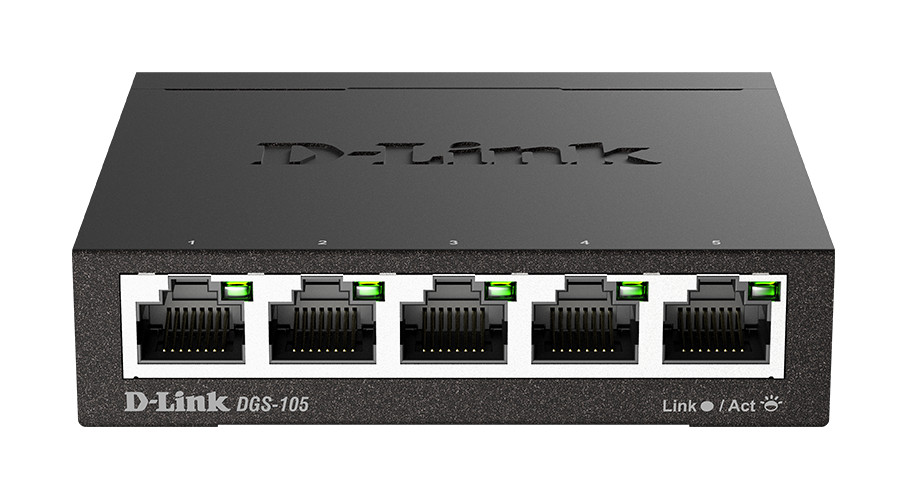 D-Link DGS-105 kovový 5-port 10/100/1000 Switch