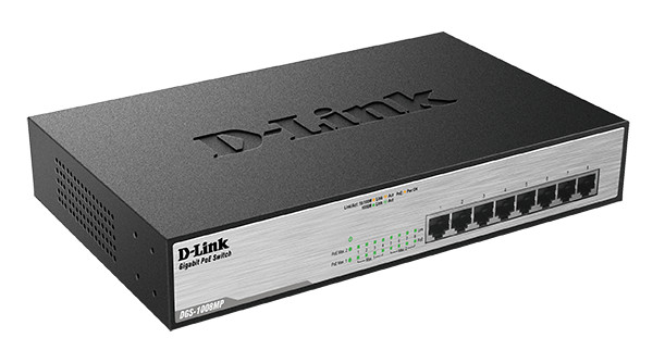 D-Link DGS-1008MP 8x 1000 Desktop Switch, 8PoE port