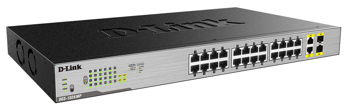 D-Link DGS-1026MP 24x10/100/1000 Desktop Switch