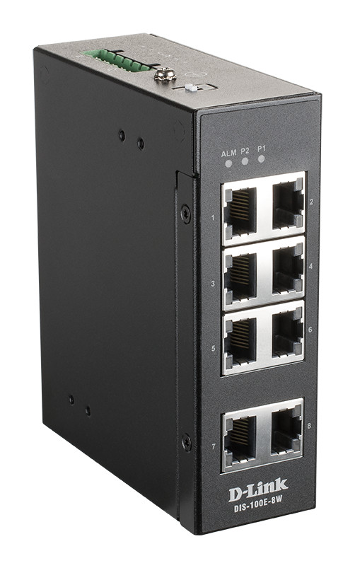 D-Link DIS-100E-8W Industrial 8 port Unmng switch