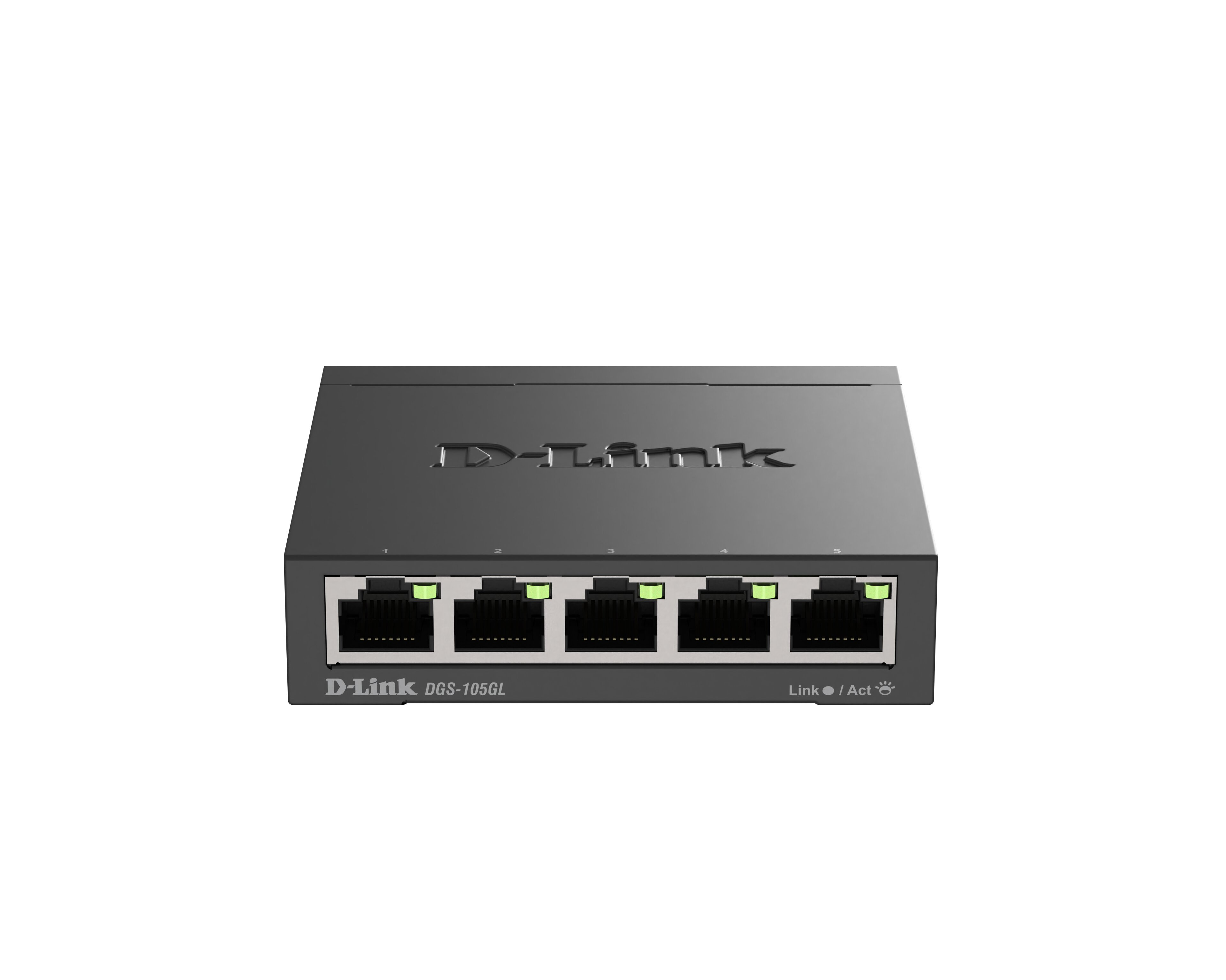 D-Link DGS-105GL Kovový 5-portový Gigabit stolný switch