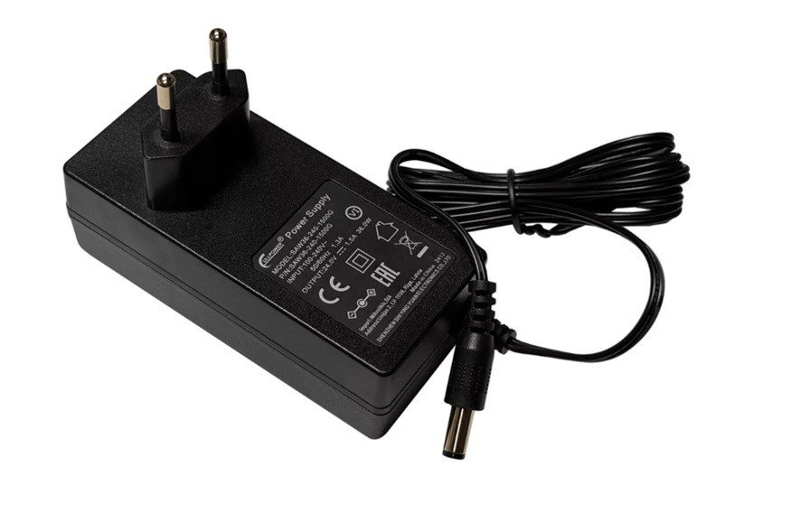 Mikrotik SAW36-240-1500, 24V 1.5A 36W power supply, straight DC plug