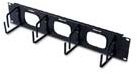 2U Horizontal Cable Organizer w/ Pass-Thru Black