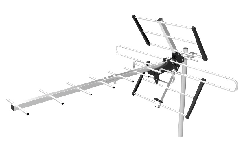 EVOLVEO Flexi 1, pasívna vonkajšia DAB+/DVB-T2 anténa, filter LTE,4G,5G