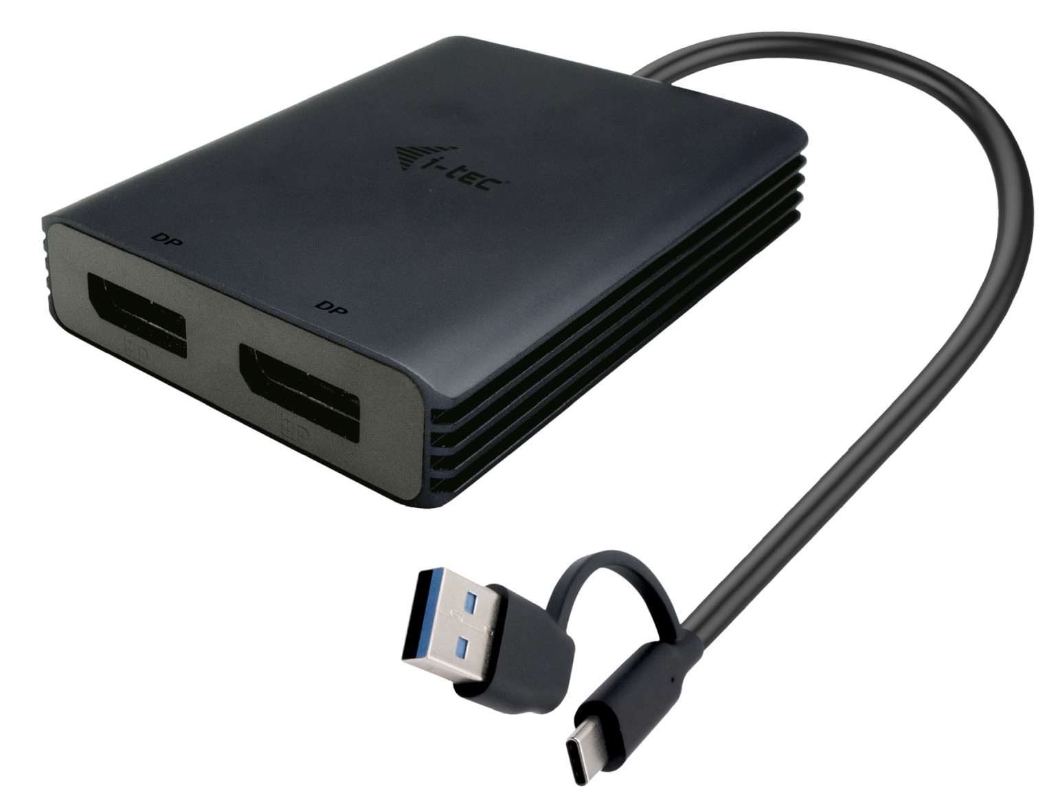 i-tec USB-A/USB-C Dual 4K DP Video adaptér