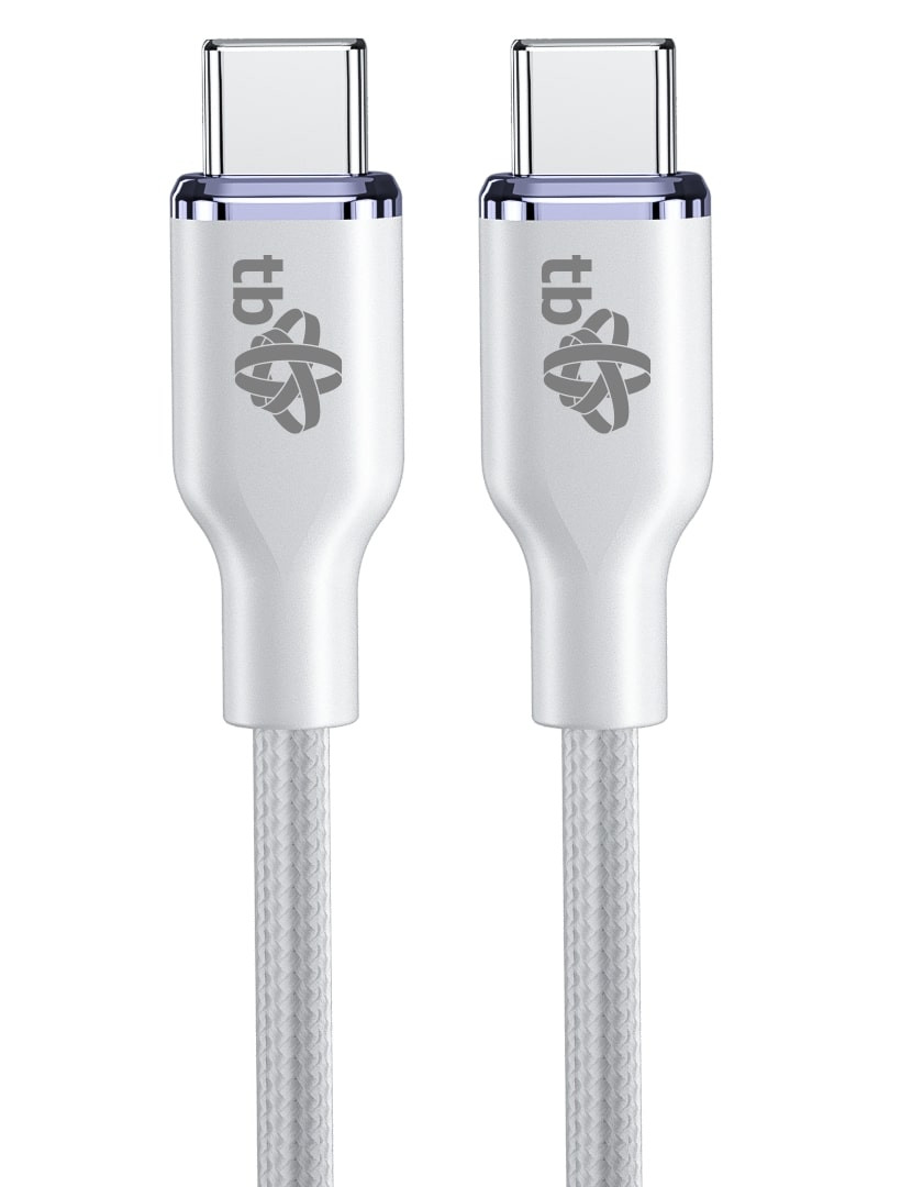 TB USB C - USB C 60W Glamour kábel 1,5 m biely