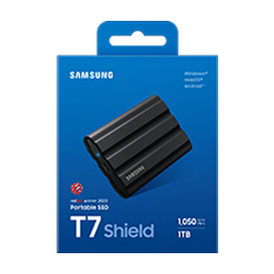 Samsung T7 Shield/1TB/SSD/Externý/2.5''/Čierna/3R